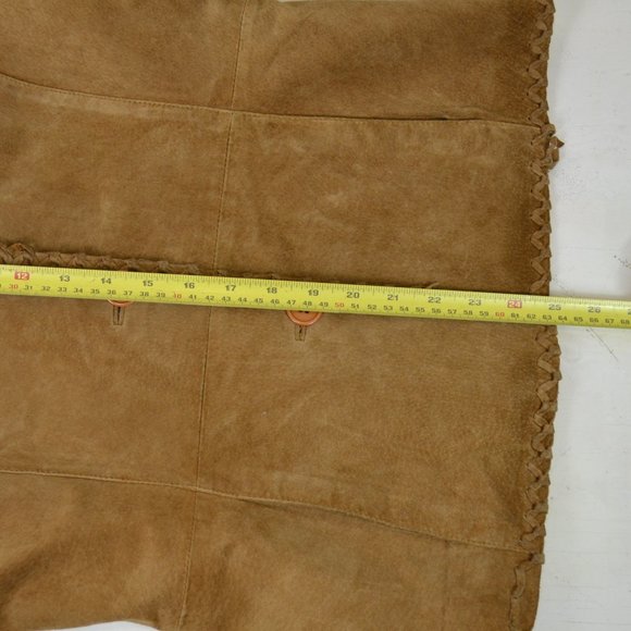 Vintage Y2K Suede leather Equestrian Western Jacket Blazer Walnut Brown - Picture 8 of 10